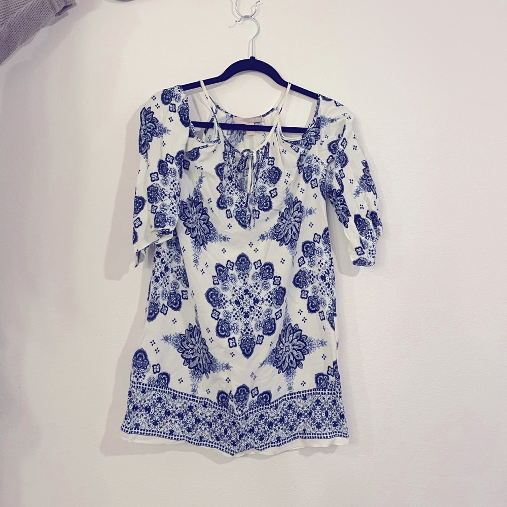 Off the Shoulder Patterned Dress